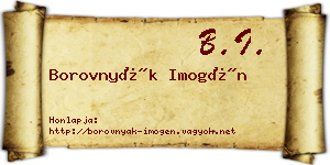 Borovnyák Imogén névjegykártya